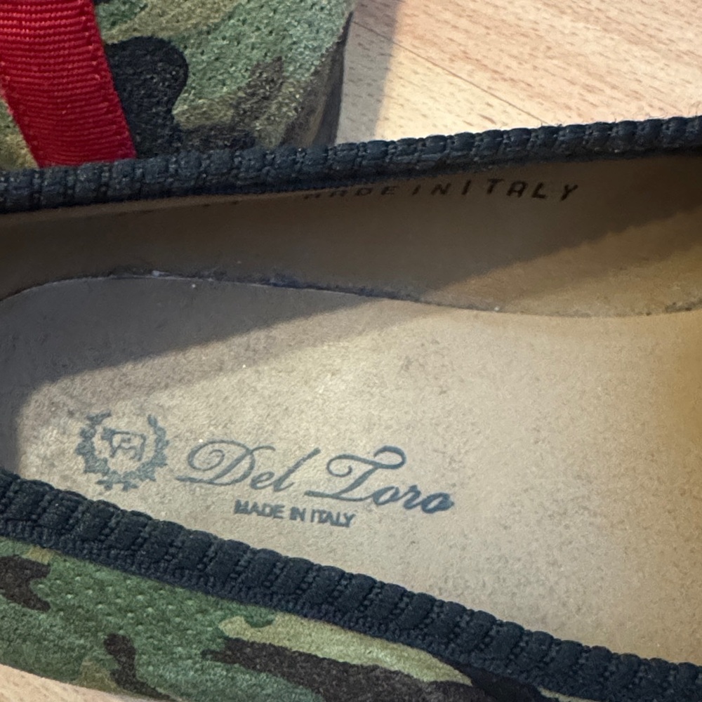 Del Toro Green and Brown Camouflage Slip-Ons - Picture 4 of 4